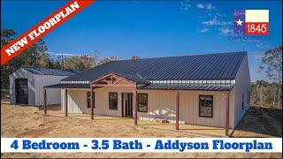 Barndominium Tour - 4 Bedroom - 3.5 Bath - Addyson Floorplan