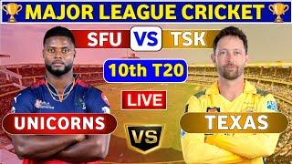 Texas Super Kings vs San Francisco Unicorns, 10th T20 | TSK vs SFU 10th T20 Live Score & Commentary