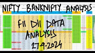 FII DII DATA ANALYSIS For 27th Sep | Bank Nifty Tomorrow Prediction | Tomorrow Market Prediction