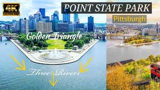 Point State Park | 3-river meet point | Pittsburgh, USA [4K UHD] | Fall colors 2022