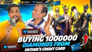 Buying 1000000 Diamonds From Father's Credit Card  Prank Gone Wrong - Garena Free Fire Max