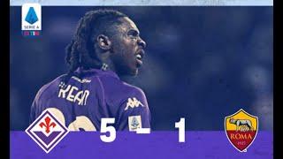 Highlights Fiorentina vs Roma 5-1 (Kean 2, Beltran, Kone, Bove, Hummels Aut.)