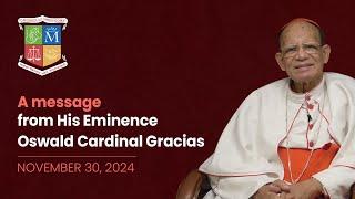 A message from H.E. Oswald Cardinal Gracias