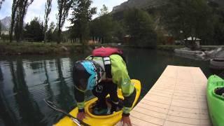 Get in and out of a creek-boat. Kayak video tutorial.