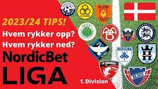 Hvem rykker opp og ned fra NordicBet ligaen 2023/24? | Danish 1. Division 2023/24 prediction