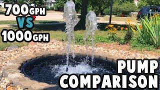 Fountain Pump Comparison (1000gph VS 700gph)