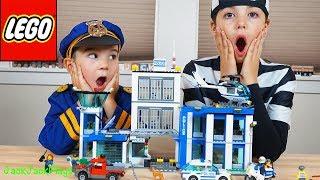 Costume Pretend Play | Lego City Police Station! | JackJackPlays