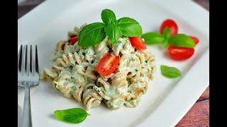 Skinny Pasta with Creamy Basil Sauce Low Calorie, Low Fat Recipe