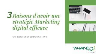 3 raisons d'avoir une stratégie marketing digital efficace