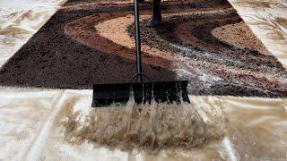 Satisfying scraping compilation of dirty Brown carpets Pt. 5