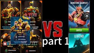 WRB gold team beat Gemstone gauntlet (legend mode) part 1 |real steel WRB