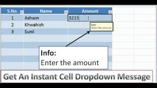 Get a instant cell dropdown || Excel || Tech Aadmi