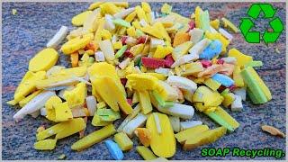 Soap Recycling Process | How to Recycle Leftover Soap Pieces | soap Making | Used Soaps Get Recycled