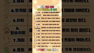 운세 오랜 인내 끝에 부를 맞이하능 띠 순위 #재물운 #운세 #오늘의운세 #대박운세 #띠별운세