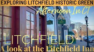 Litchfield CT historic green and Litchfield Inn