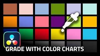 MATCH Cameras with COLOR CHARTS (X-Rite DataColor ColorChecker) - DaVinci Resolve TUTORIAL 18.5