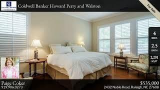 Townhome for Sale in the heart of Raleigh, NC-walk to shops, parks, and restaurants and school.