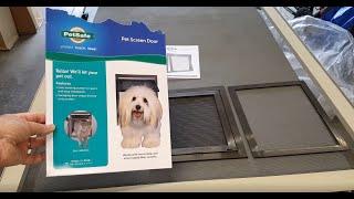 How to install a pet door in your patio screen door.  PetSafe Pet Screen Door review