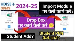 Udise Import Module 2024-25 || Udise Me Student Import Kaise Karen || Idise Plus 2024 Kaise Bhare ||