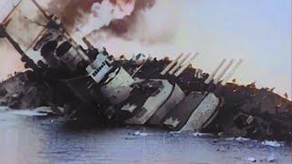 WWI Footage // Colorized & HD Restoration — Sinking of the SMS Szent István, 1918