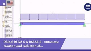 Dlubal RFEM 5 & RSTAB 8 - Automatic Generation and Reduction of Combinations