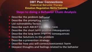 Behavior Chain Analysis - Ep. 4e - DBT Peer Connections Emotion Regulation Skills