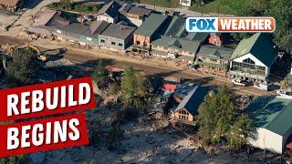 Chimney Rock, North Carolina Rebuilding After Devastating Helene Flooding