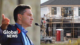 "Running out of homes": Poilievre says Conservatives would cap population growth