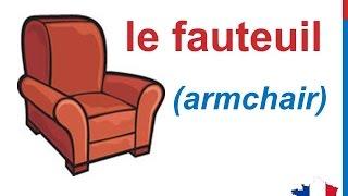 French Lesson 88 - Furniture in French Vocabulary Les meubles en français Los muebles en francés