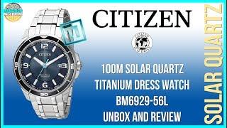 Best Budget Dress Watch? | Citizen 100m Solar Quartz Titanium BM6929-56L Unbox & Review