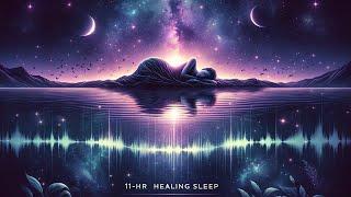 "11-Hour Deep Healing Sleep Journey ︎ Binaural Beats & Nature Balance ︎ Dark Screen Post-10min