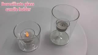 JX3148  Borosilicate Glass Candle Holder