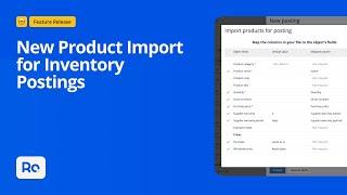 New Product Import for Inventory Postings