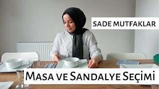 Minimalizm - Masa ve Sandalye Seçimi