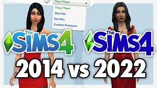 Comparing Sims 4 from 2014 to 2022