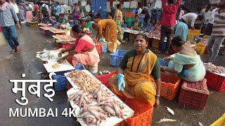 MUMBAI, Malad Fish Market Walking Tour - Indian Fish Market Life Ambience (4K UHD)