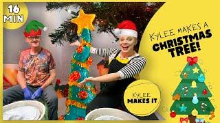 Kylee Makes a Christmas Tree | How to make a Clay Christmas Tree with Pottery Wheel & Hand Buliding