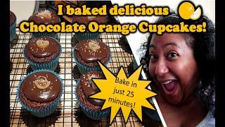 How to bake Cupcakes // Bake Cupcakes in 25 minutes // Quick and easy Chocolate Orange cupcakes