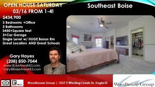 Boise Idaho Open House today 3 bedrooms and 3 baths in East Boise Idaho 83716