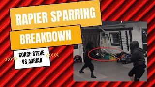 Sparring Breakdown  Coach Steve vs Adrian with Rapier and Dagger  #combatsport #hema #martialart