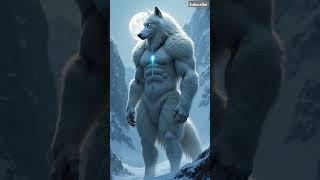 Majestic Ice Wolf Warrior in the Frozen Mountains! #YouTubeShorts #WolfWarrior #IceWolf