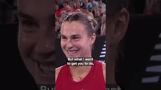 Aryna Sabalenka's touching towel donation ️ #AustralianOpen 