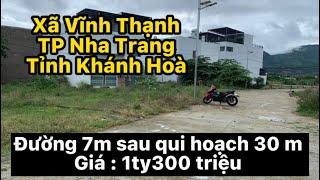 BÁN ĐẤT XÃ VĨNH THẠNH THÀNH PHỐ NHA TRANG TỈNH KHÁNH HOÀ GIÁ RẺ