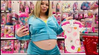 8 months pregnant shopping for my newborn and toddler at Target!