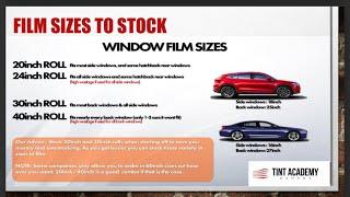 What is the best window film sizes to stock when I start my tint business?