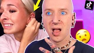 Eyebrow Piercing Fail SWALLOWED HER EYE | New TikTok Piercing Fails 35 | Roly