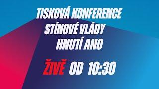 Tisková konference po jednání stínové vlády hnutí ANO 