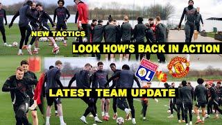 NoW AMAD, EVANS, HEAVEN, ZARKIZEE OUTMAN UNITED TRAINING NEWS& UPDATES AHEAD OF LYON FC #mufc