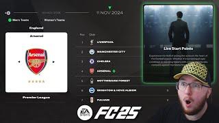 A NEW WAY TO PLAY CAREER MODE! | FC 25 Live Start Points!