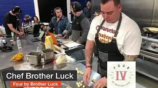 Chef Brother Luck from Top Chef cooking in Studio Kitchen Colorado with The Modern Eater Show!